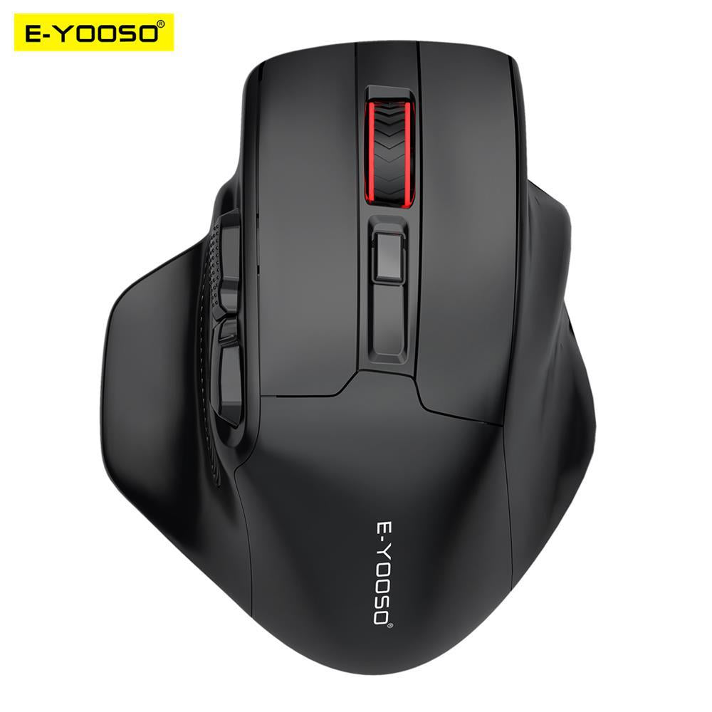 Black E-element X-31 wireless mouse for office and gaming with ergonomic design and 2.4G wireless connection