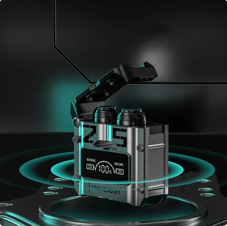 Futuristic Metal Capsule Gaming Earbuds - EverythingWhatYouWant