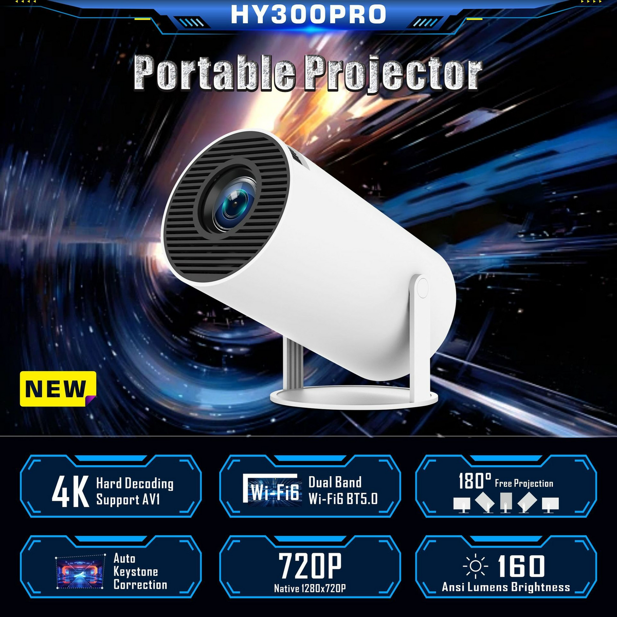 HY300 Elite Cinema Projector