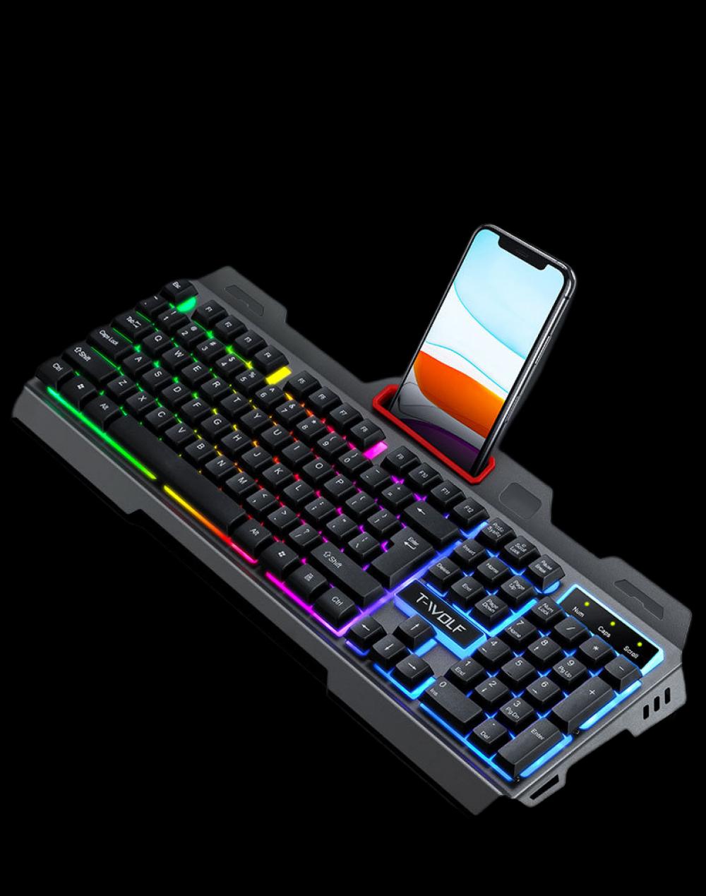 RGB LED Backlit Mechanical Gaming Keyboard and Mouse - EverythingWhatYouWant