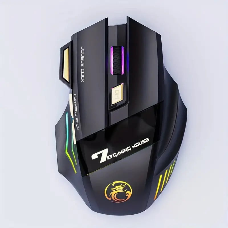 Ergonomic Rechargeable Wireless RGB Gaming Mouse - EverythingWhatYouWant