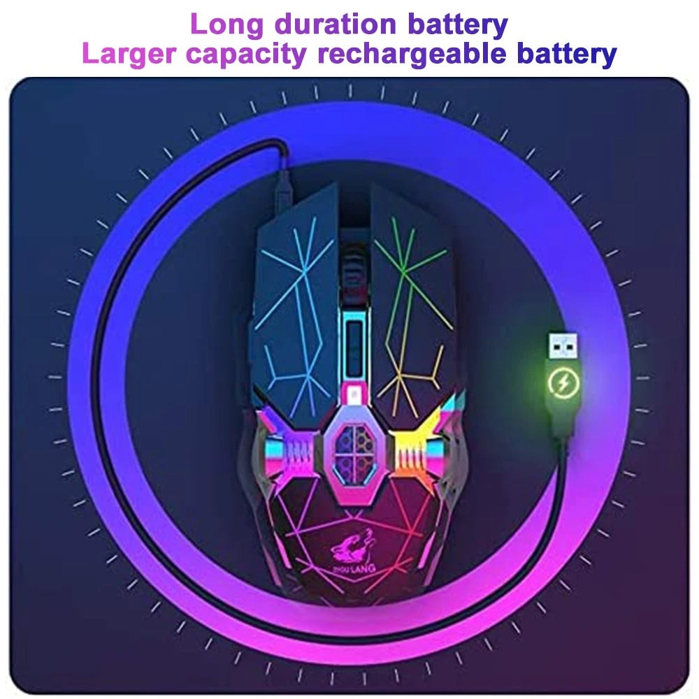 Wireless Rechargeable Gaming Mouse with RGB Lights - EverythingWhatYouWant