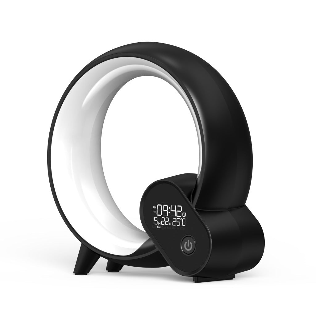Creative Q Light Analog Sunrise Digital Display Alarm Clock Bluetooth Audio Intelligent Wake-up Q Colorful Atmosphere Light - EverythingWhatYouWant