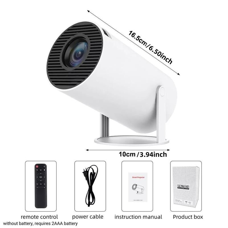 Mobile Cinema Projector: Bluetooth & Wifi, Remote Included