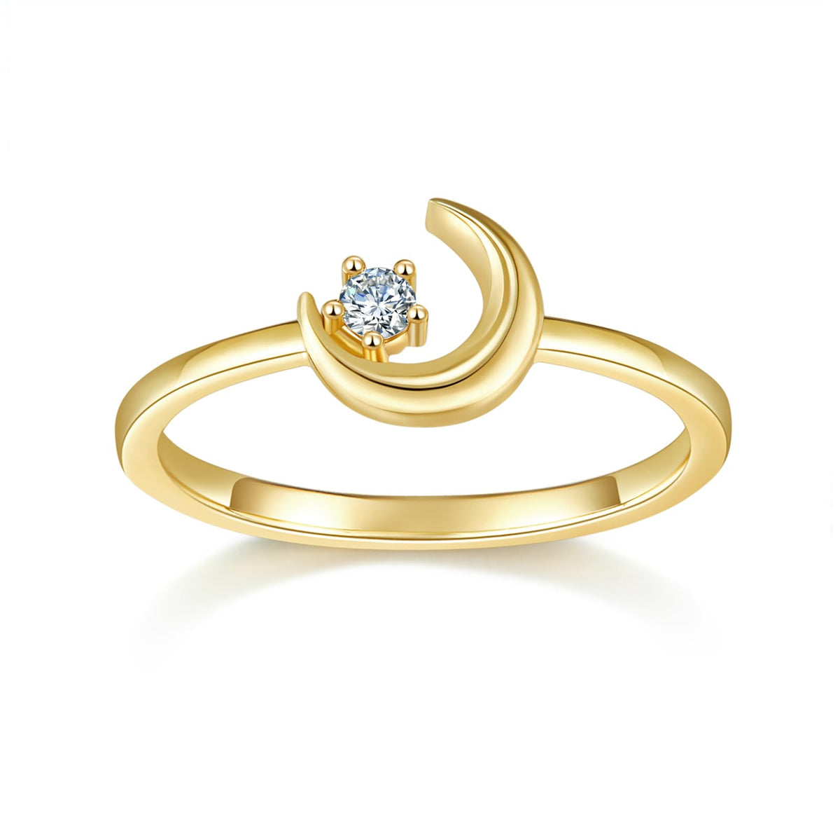 Starlight 14K Gold Plated Cubic Zirconia Ring - Size 11