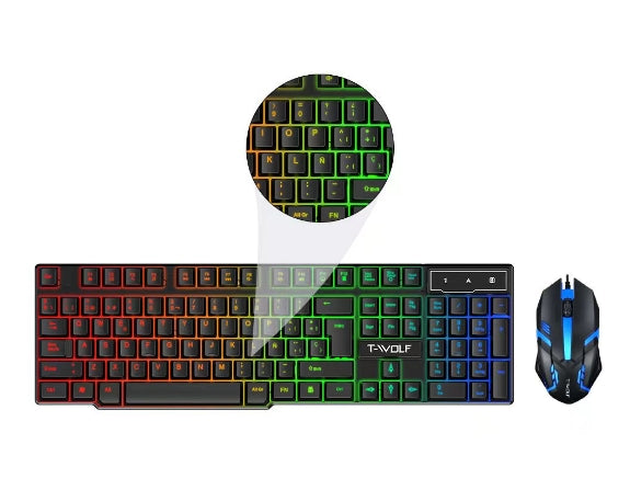 RGB mechanical gaming keyboard with 104 anti-ghosting keys and customizable RGB backlighting