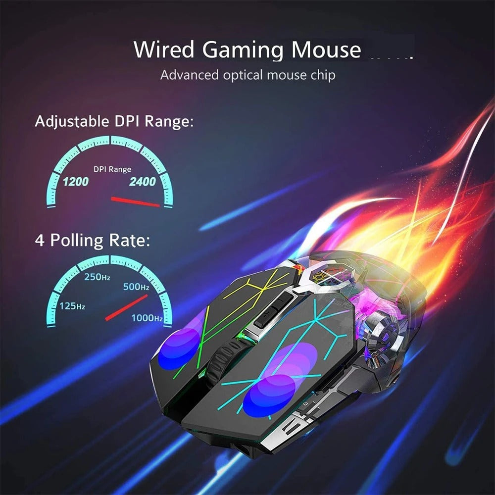 Wireless Rechargeable Gaming Mouse with RGB Lights - EverythingWhatYouWant
