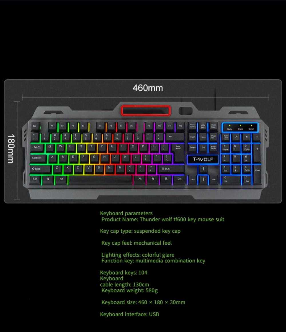 RGB LED Backlit Mechanical Gaming Keyboard and Mouse - EverythingWhatYouWant